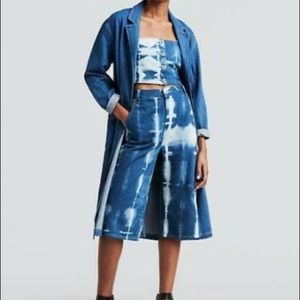NWT Levis Made & Crafted Tie Dye Culottes Jeans